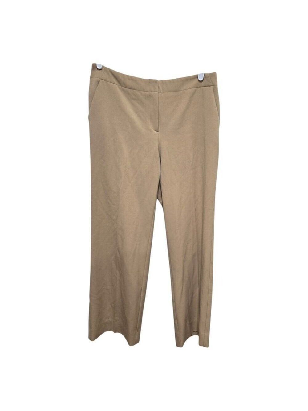 Chico’s So Slimming Tan Cropped Pull On Pants Hemmed 1 M